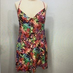 floral mini sundress with pockets